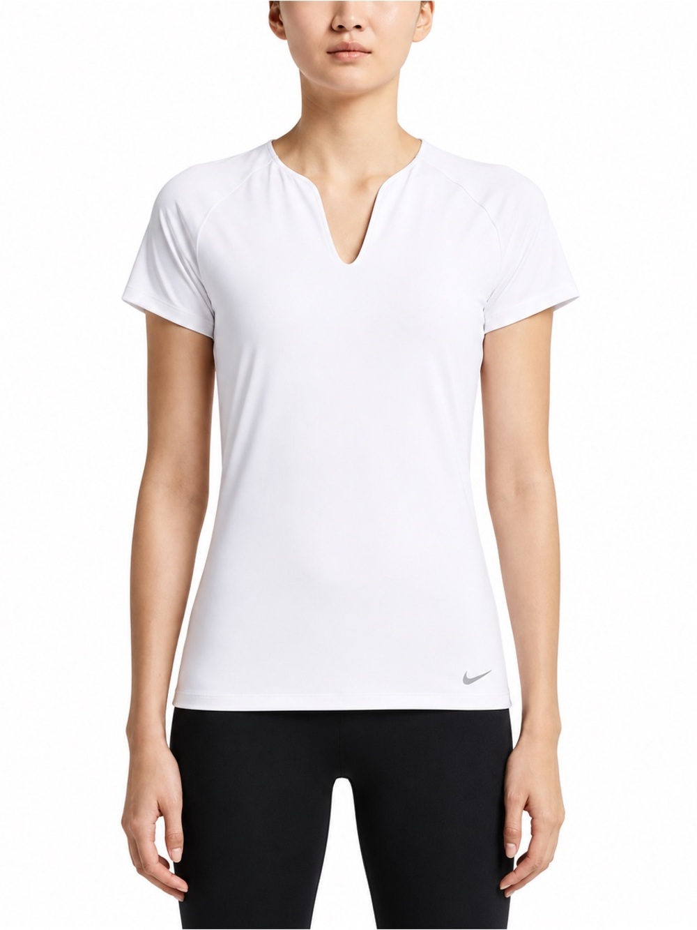 Nike Women’s Golf White Polo V-Neck Performance Tee Size XS